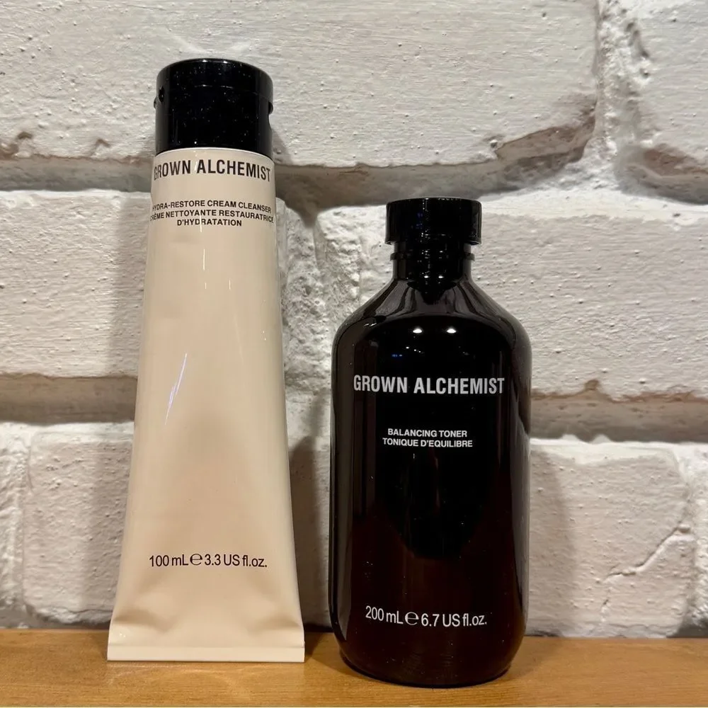 Grown Alchemist Skincare Duo Cleanser & Toner | Full Size Clean Beauty Pores NIB